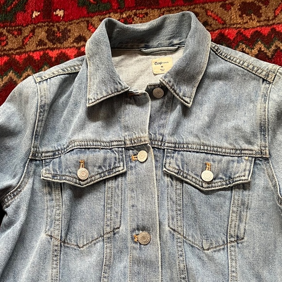 GAP Oversized Icon Denim Jacket – Medium Indigo – XS - Picture 4 of 12